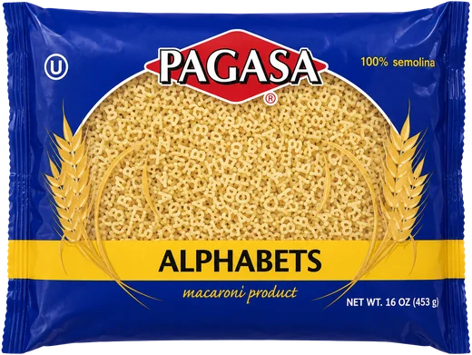 PAGASA Alphabets pasta